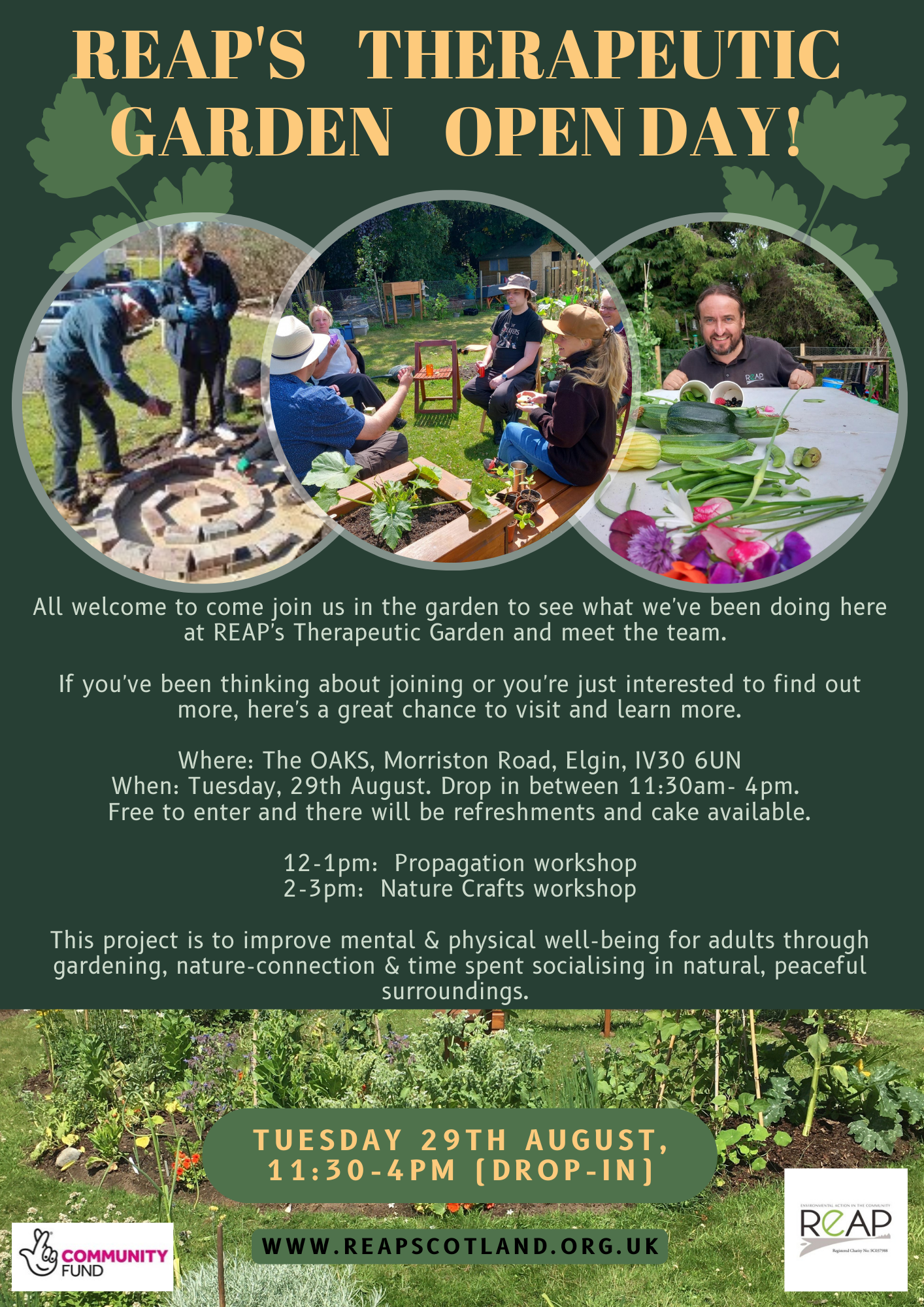 REAP's Therapeutic Garden Open Day @ The OAKS